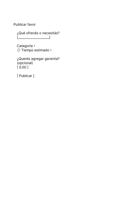 Create Favor Screen 1